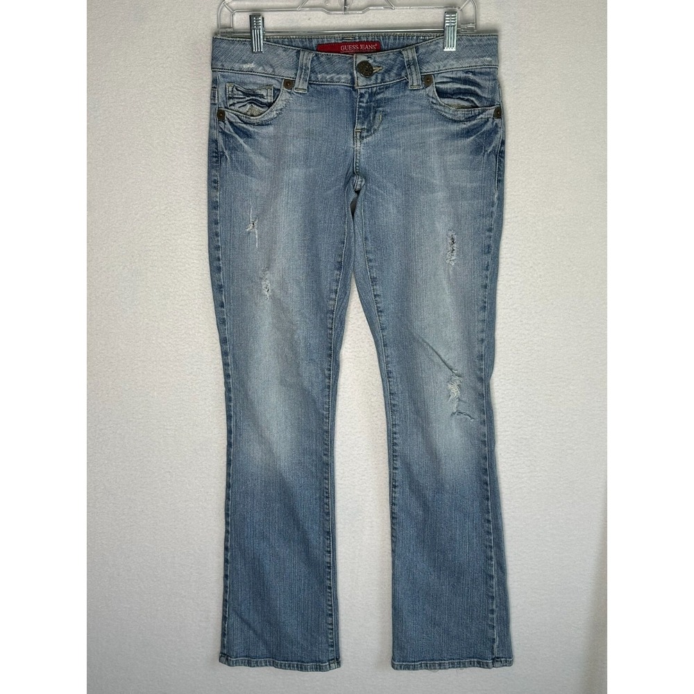 Guess Jeans Blue Red Tag Stretch Straight Leg Womens Size 27 MW2607